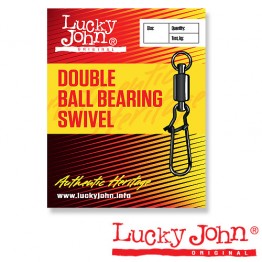 Вертлюги c застежкой и подшипниками Lucky John Double Ball Bearing Swivel